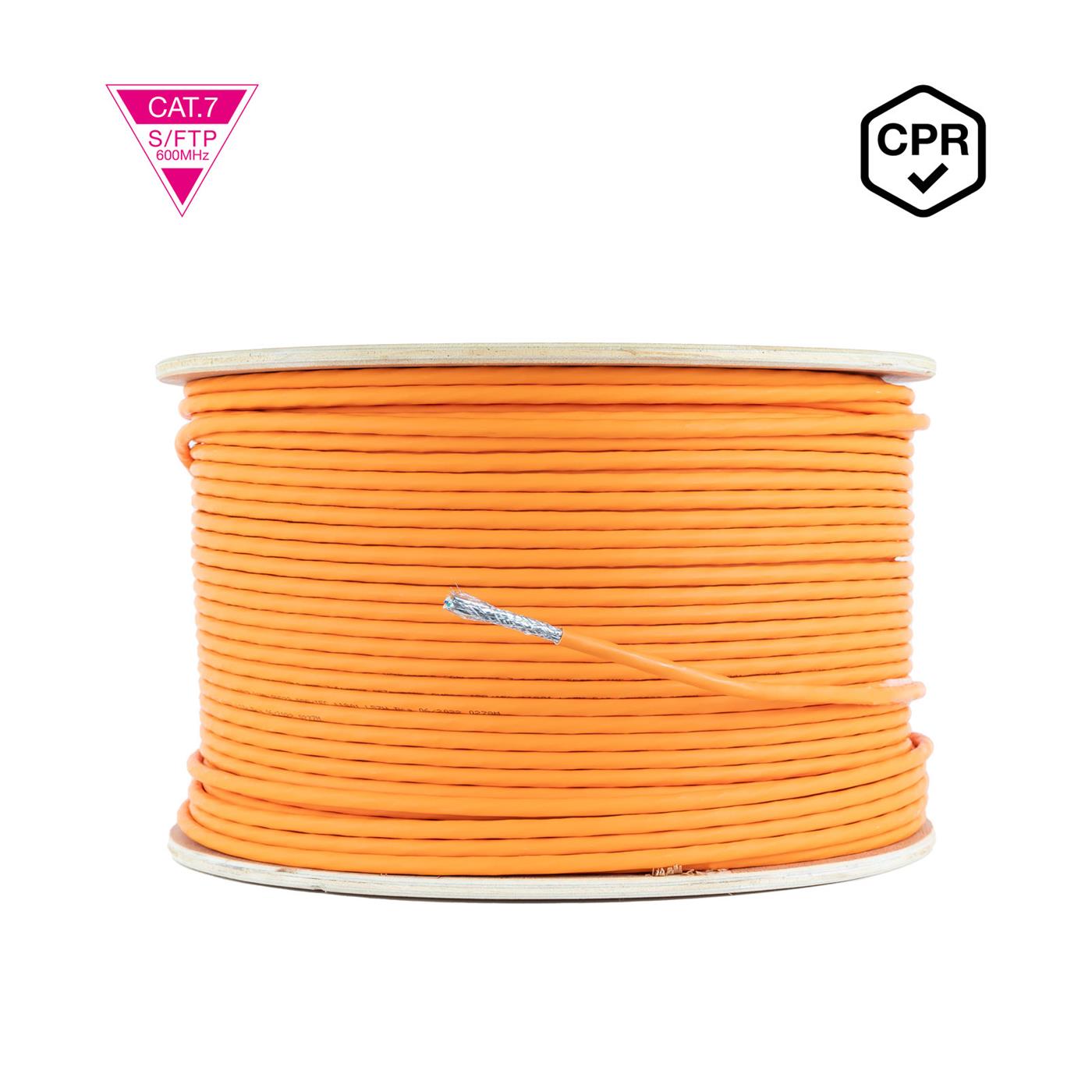 Bobina Cable Red Latiguillo Cat 7 600mhz Lszh Sftp Pimf Awg23 305m Nanocable Blanco